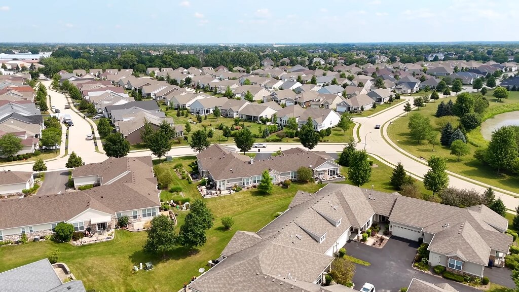 Well maintained suburban homes prepared for sale